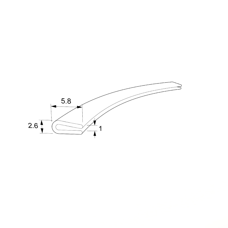 EDGE PROTECTOR PVC PROFILE 1mm / BLACK  EDGE PVC PROTECTORS